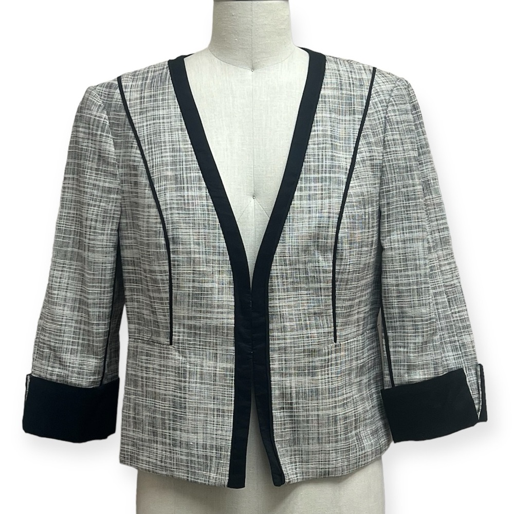 The Limited Black White Textured Blazer